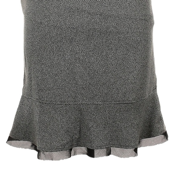 Versailles Vintage Skirt Size 10 NWT Gray Y2K Rosette Jacquard Tweed Peplum Hem - Picture 5 of 10